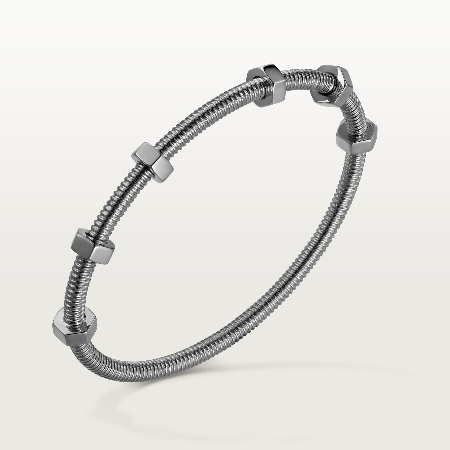 Écrou de Cartier CRB6064419 Size '19' 18K White Gold Bracelet