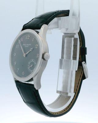 Patek Philippe Calatrava Certified Platinum Gray Dial Automatic Mens Watch 5026P