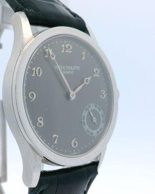 Patek Philippe Calatrava Certified Platinum Gray Dial Automatic Mens Watch 5026P