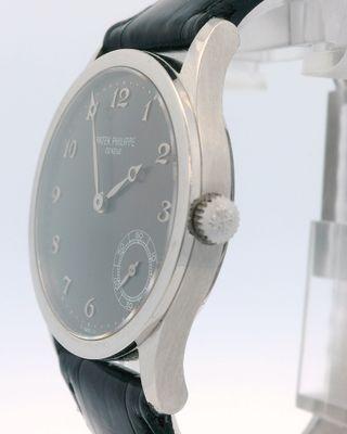 Patek Philippe Calatrava Certified Platinum Gray Dial Automatic Mens Watch 5026P