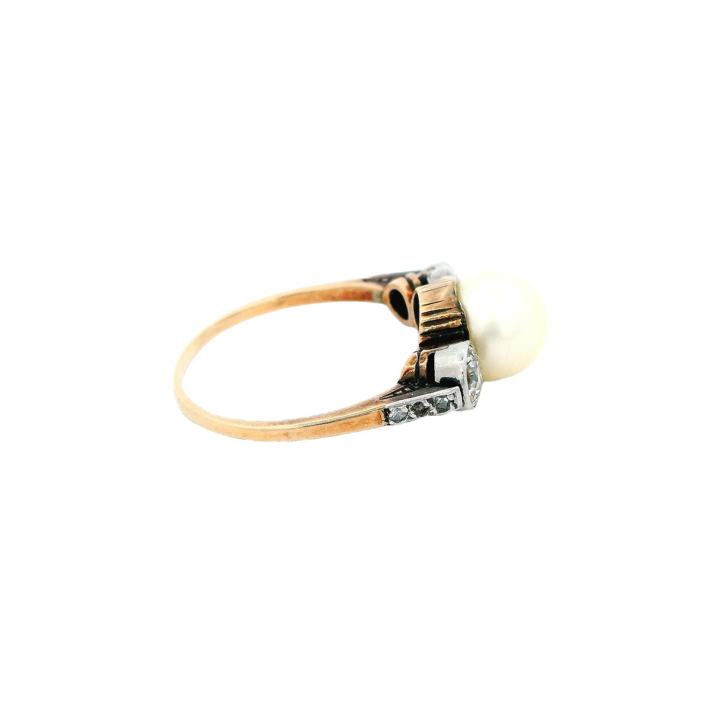 Solitaire Pearl 2 Side Diamond