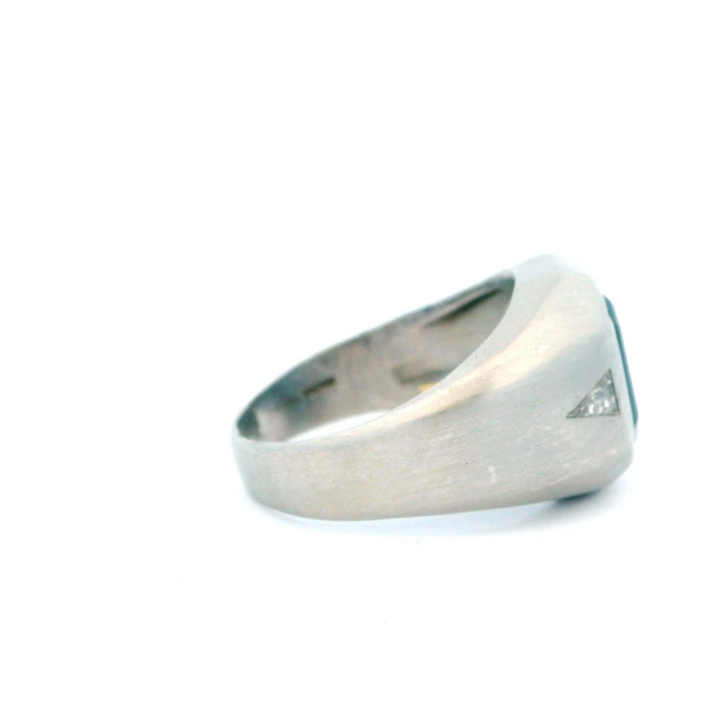 Platinum Blue Sapphire and Diamond Ring