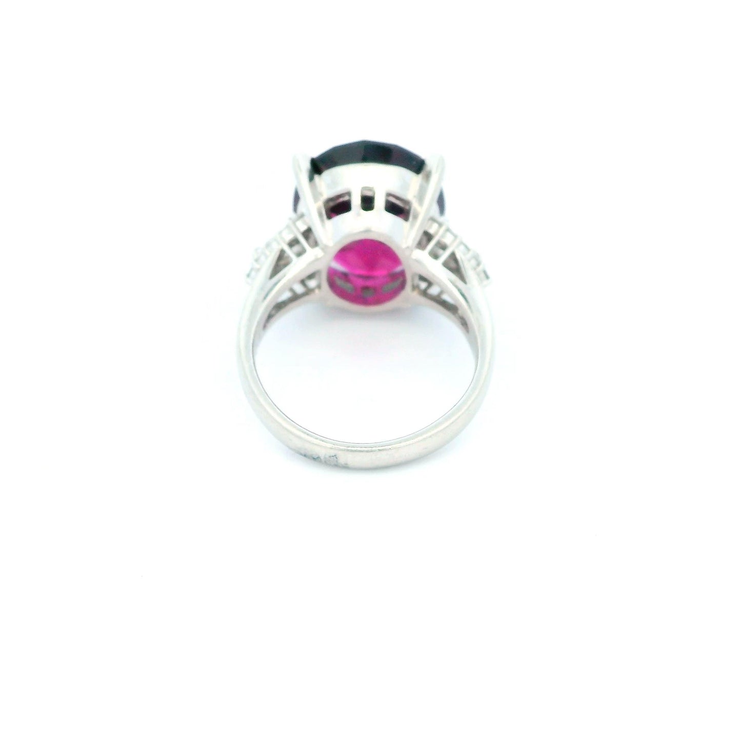 Platinum Large Oval Purple Stone Ring