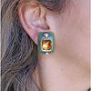 Seaman Schepps 18k Gold Chrysoprase Citrine Pearl Earrings