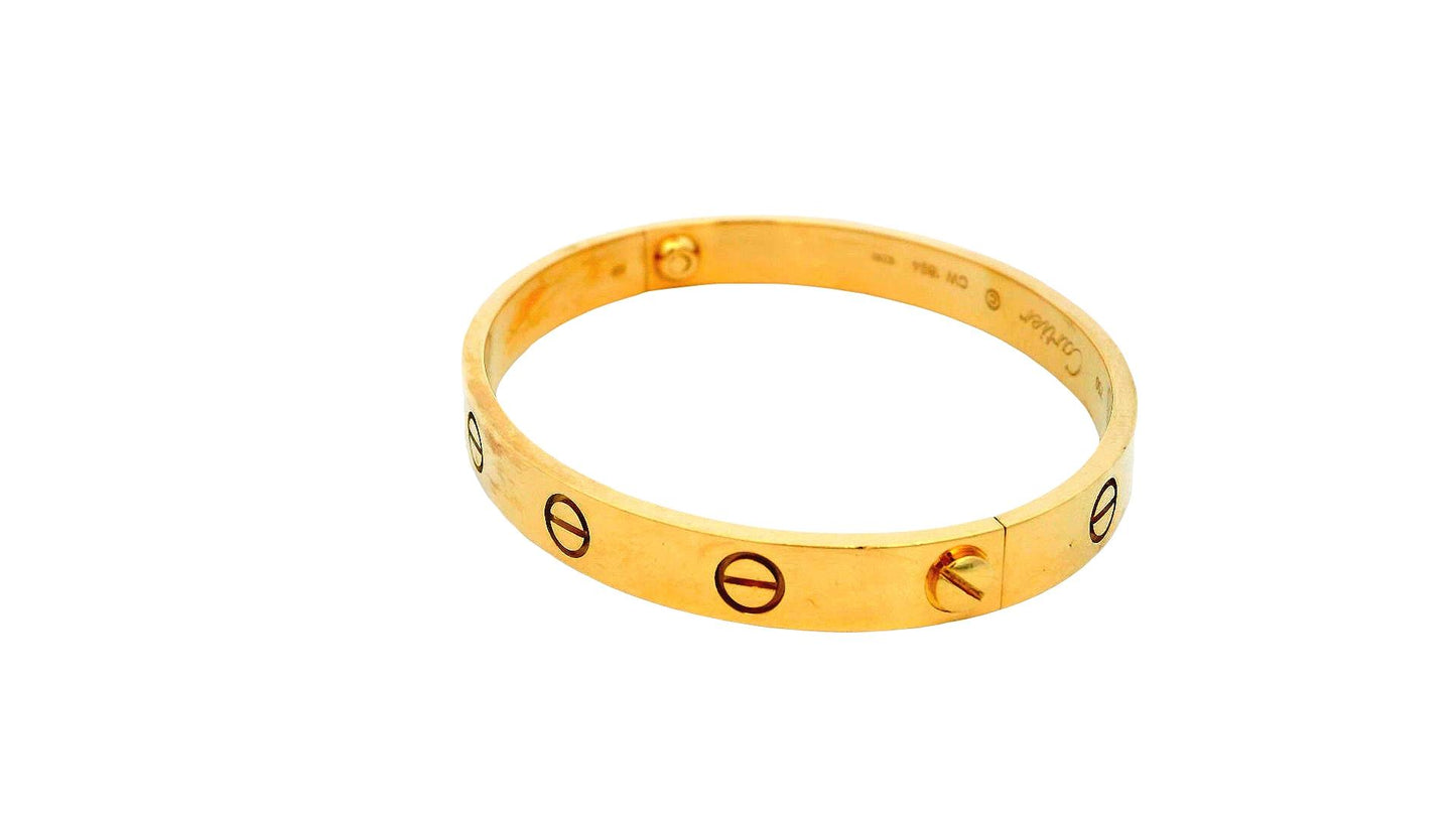 Cartier Love Bracelet svcpap/scr '16' YG & Pouch