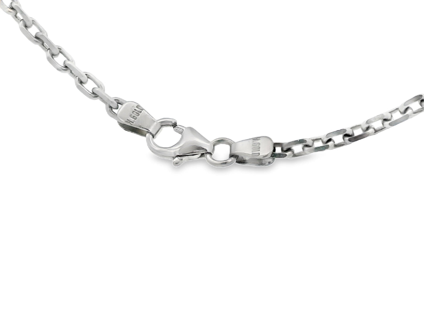 18K White Gold Pear Shape Diamond Solitaire Pendant