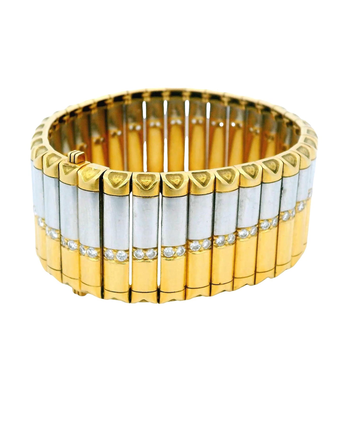 Michael Bondanza Platinum & 18K Gold With Diamond Bracelet