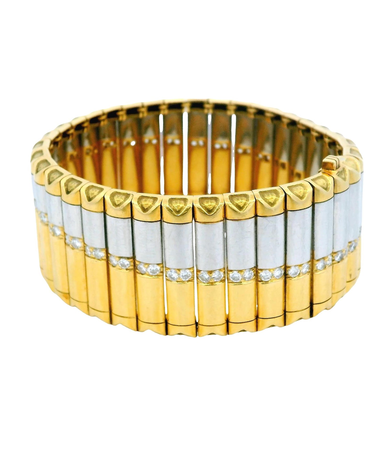 Michael Bondanza Platinum & 18K Gold With Diamond Bracelet