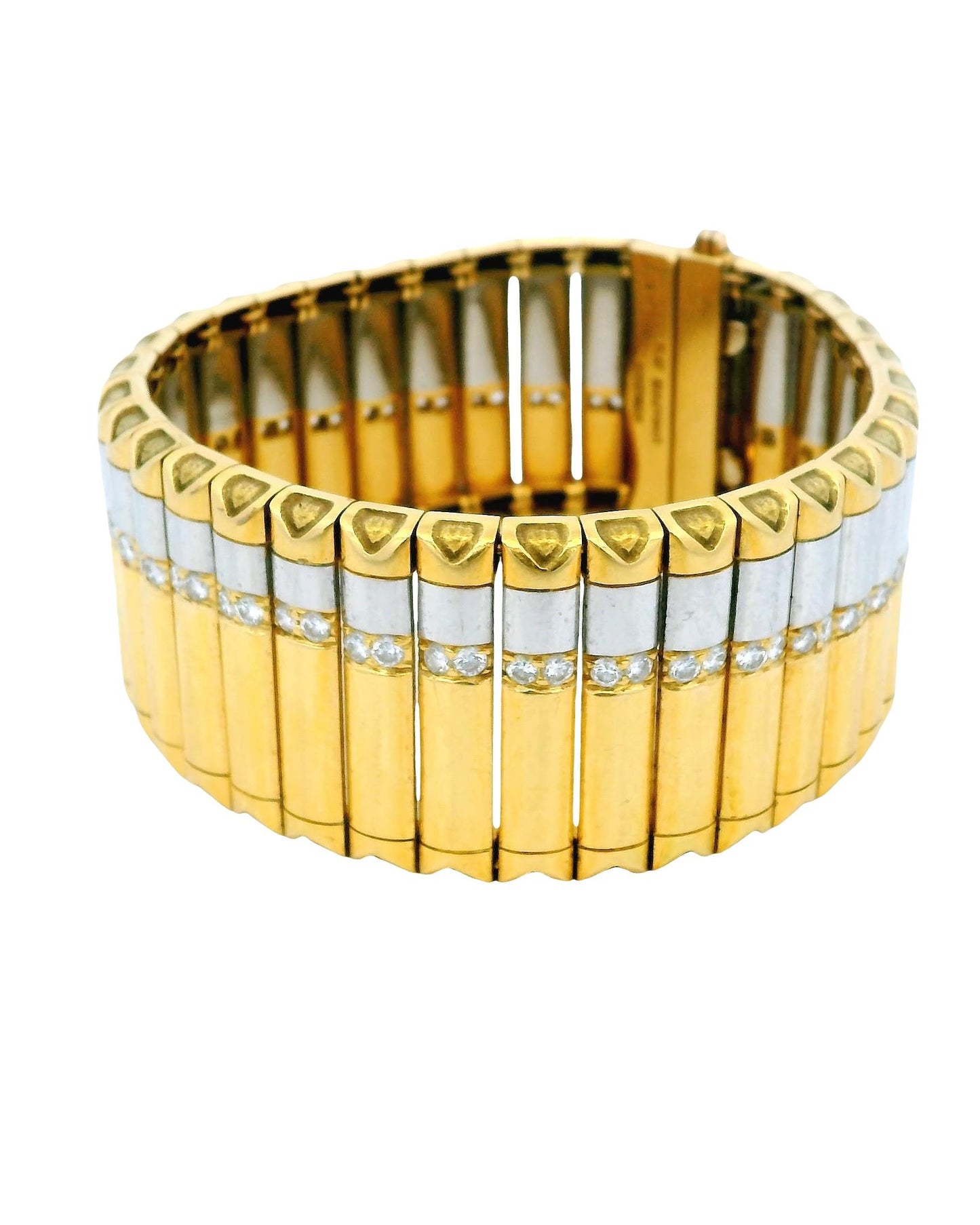 Michael Bondanza Platinum & 18K Gold With Diamond Bracelet
