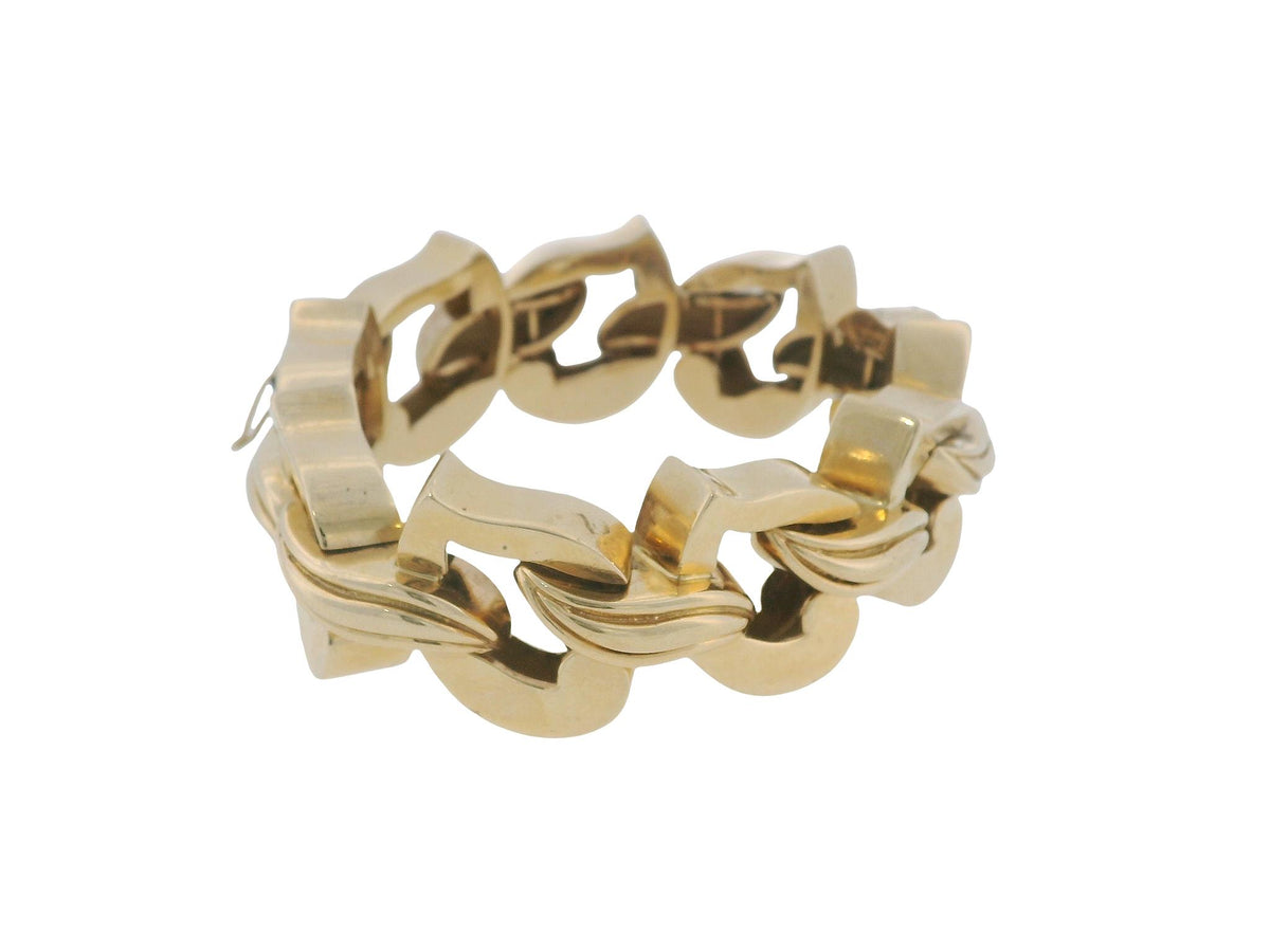 Tiffany & Co Retro 14K Gold Interlocking Links Bracelet