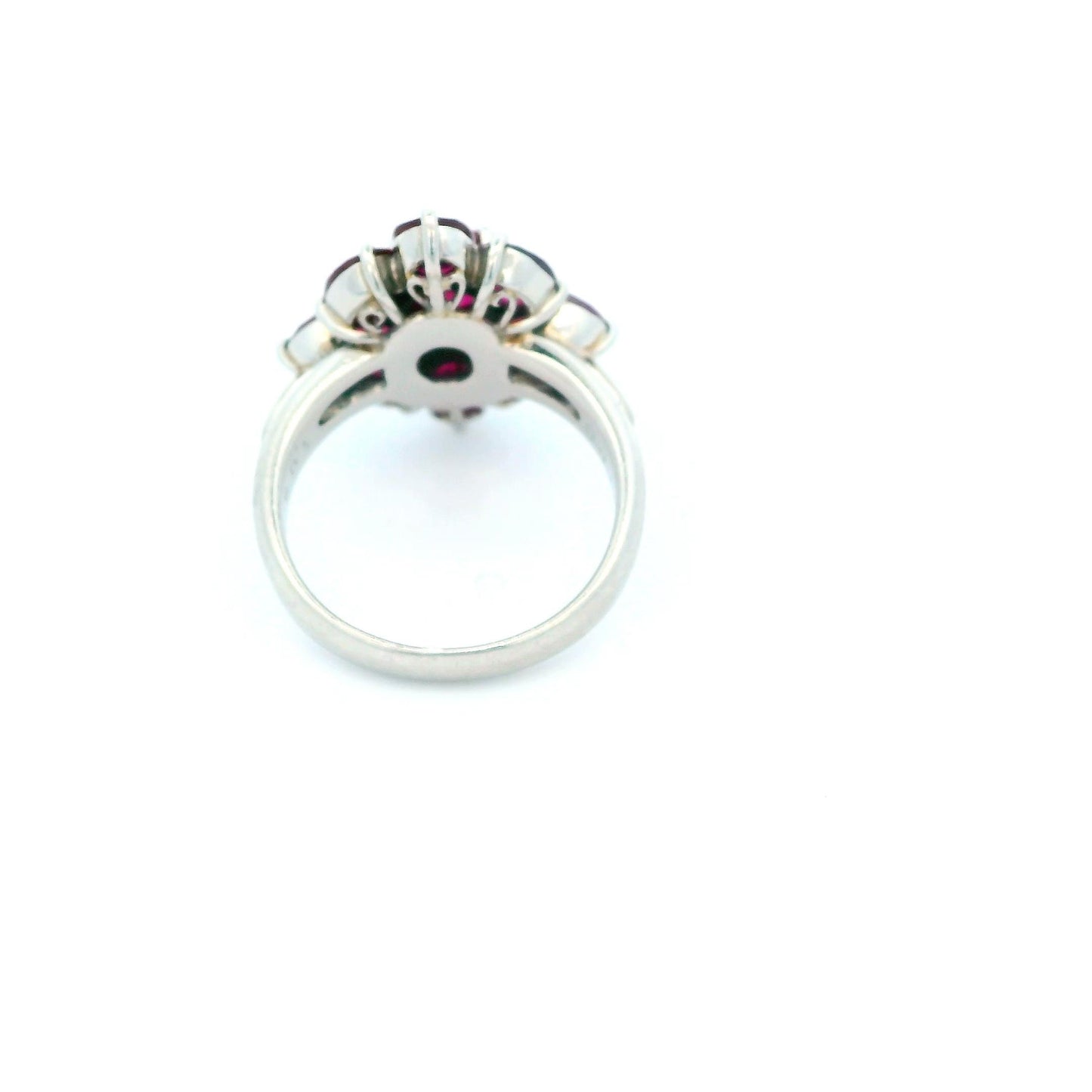 Platinum Oval-Cut Ruby Ring