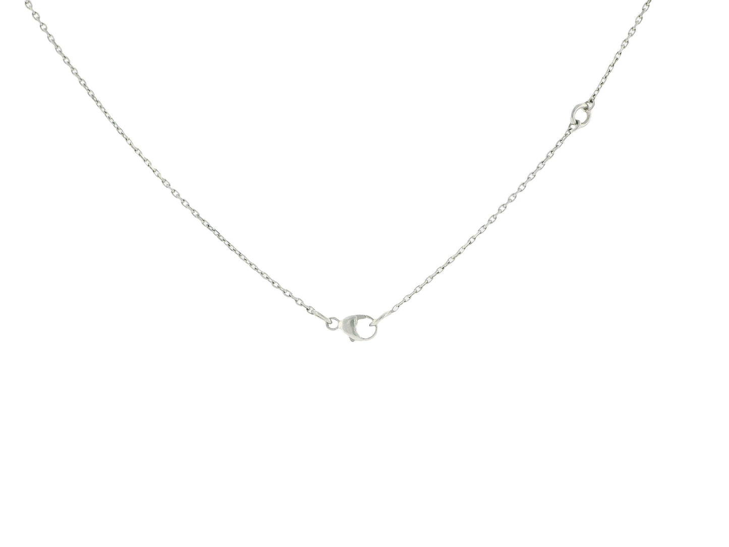Tiffany & Co Platinum Diamond pedant on 18K White Gold Custom Chain