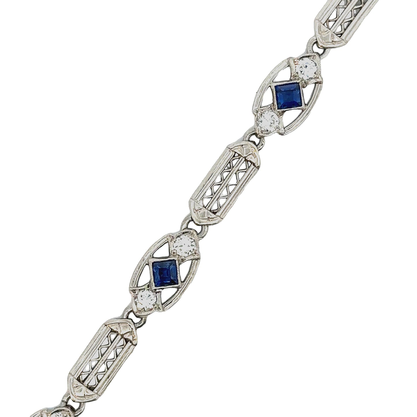 Tiffany & Co. Platinum Bracelet with Sapphire and Diamond Accents