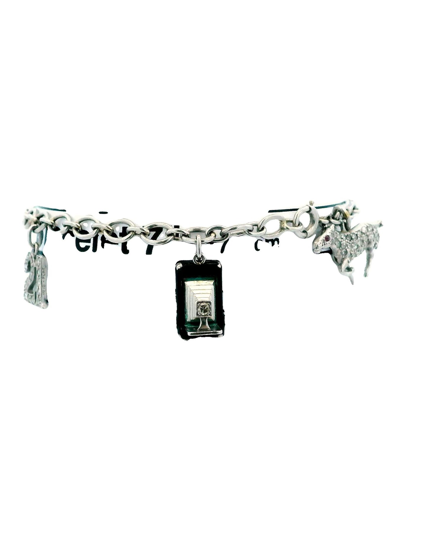 Cartier Diamond Charm 1937 in platinum Bracelet