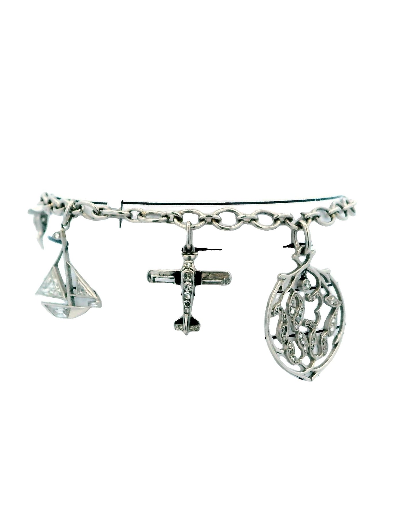 Cartier Diamond Charm 1937 in platinum Bracelet