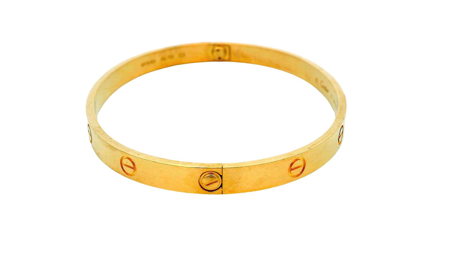 Cartier Love Bracelet 21R scr & Box