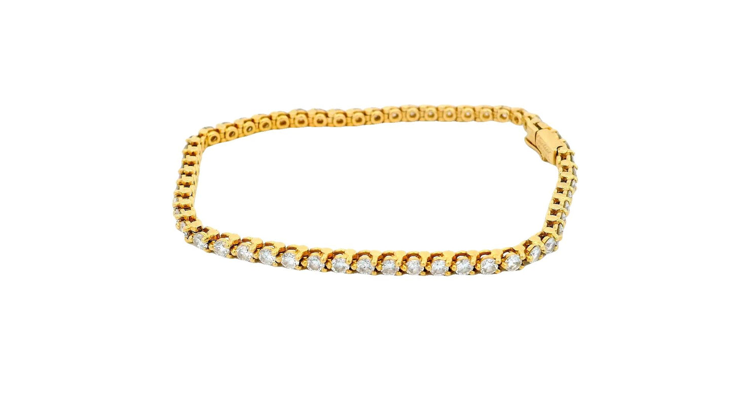 Cartier 18K Yellow Gold Diamond Line Bracelet