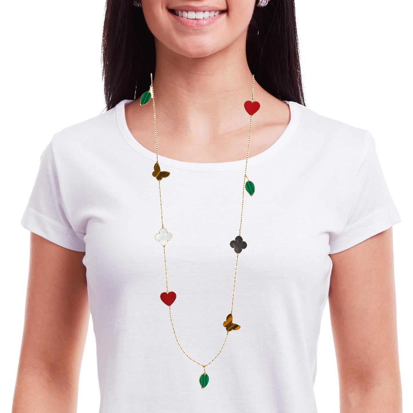 Van Cleef & Arpels Lucky Alhambra long necklace, 12 motifs