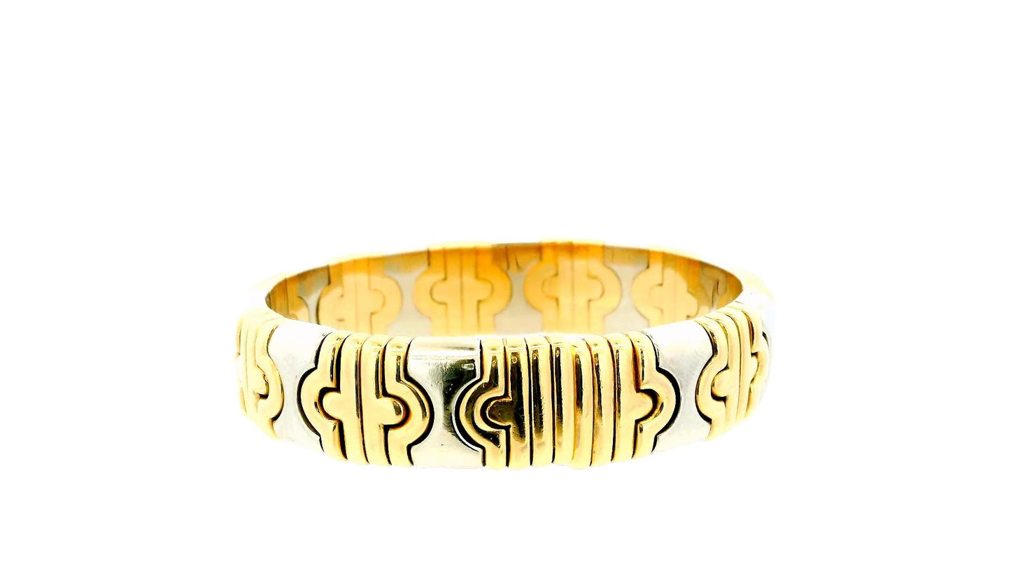 Bvlgari 18k yellow & White Gold Parentesi Cuff