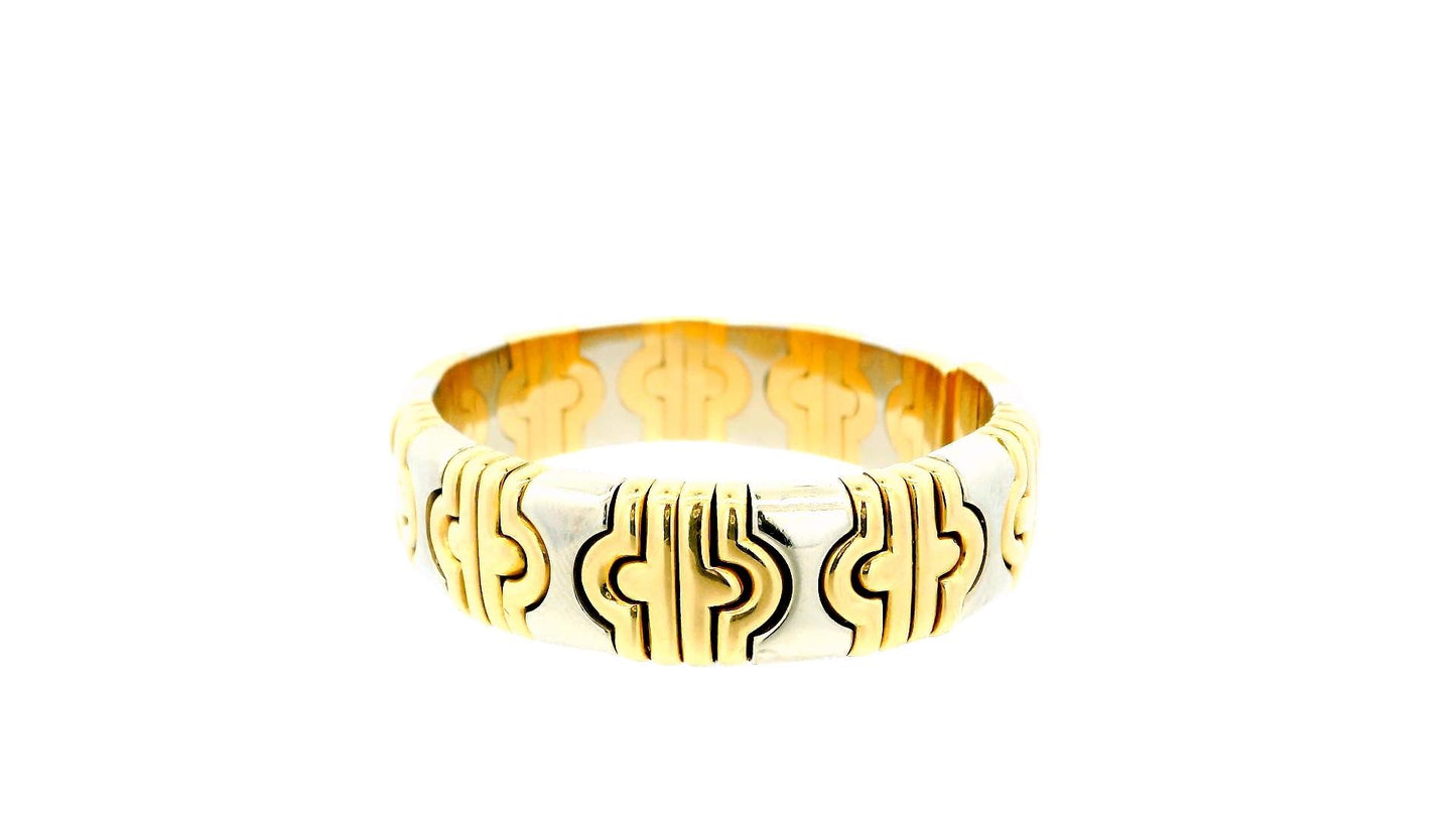 Bvlgari 18k yellow & White Gold Parentesi Cuff