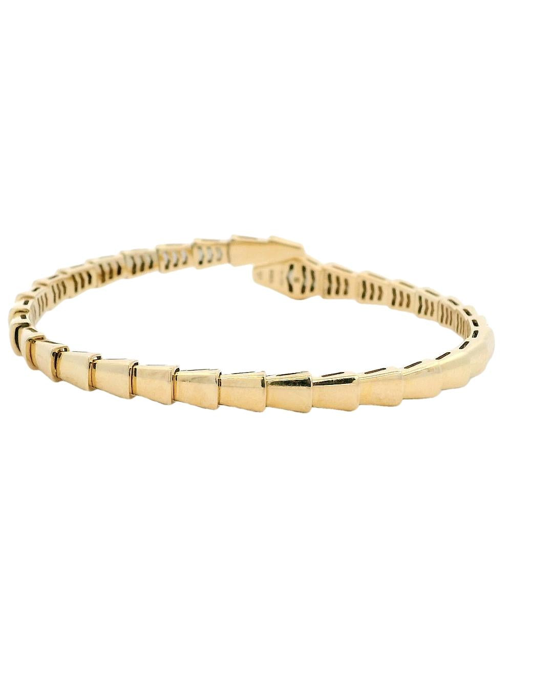Bvlgari Serpenti Thin Bracelet 18k Yellow Gold Box & Papers 2023