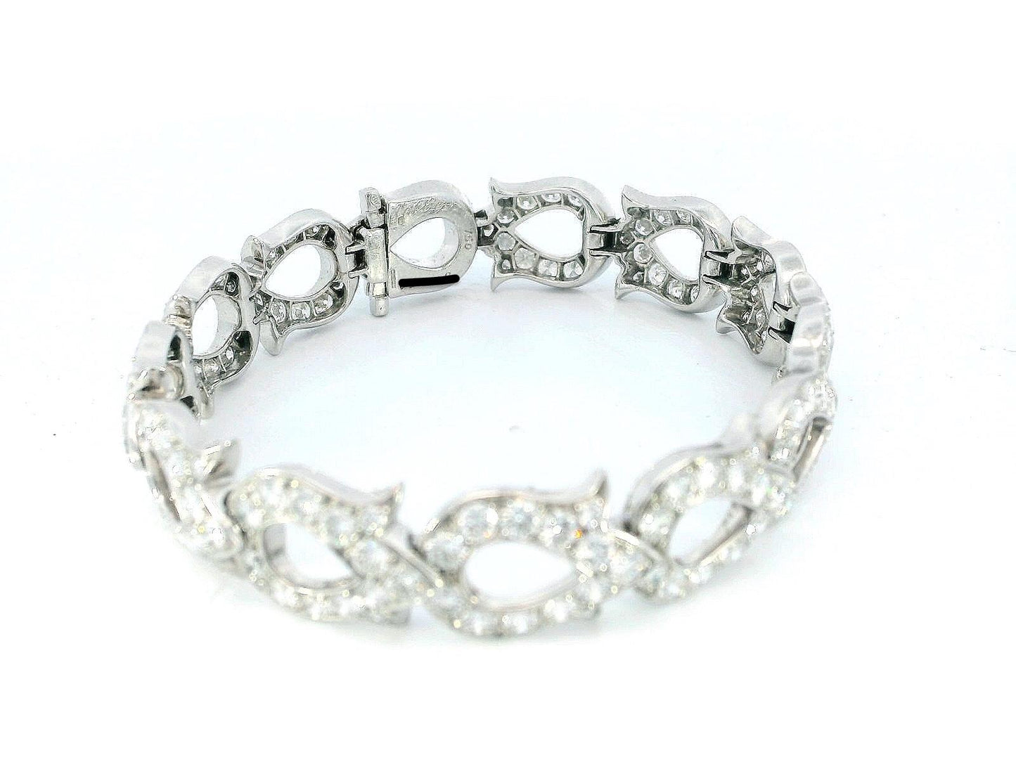 Cartier 18K White Gold With 15.8 Ct Diamond Links Bracelet