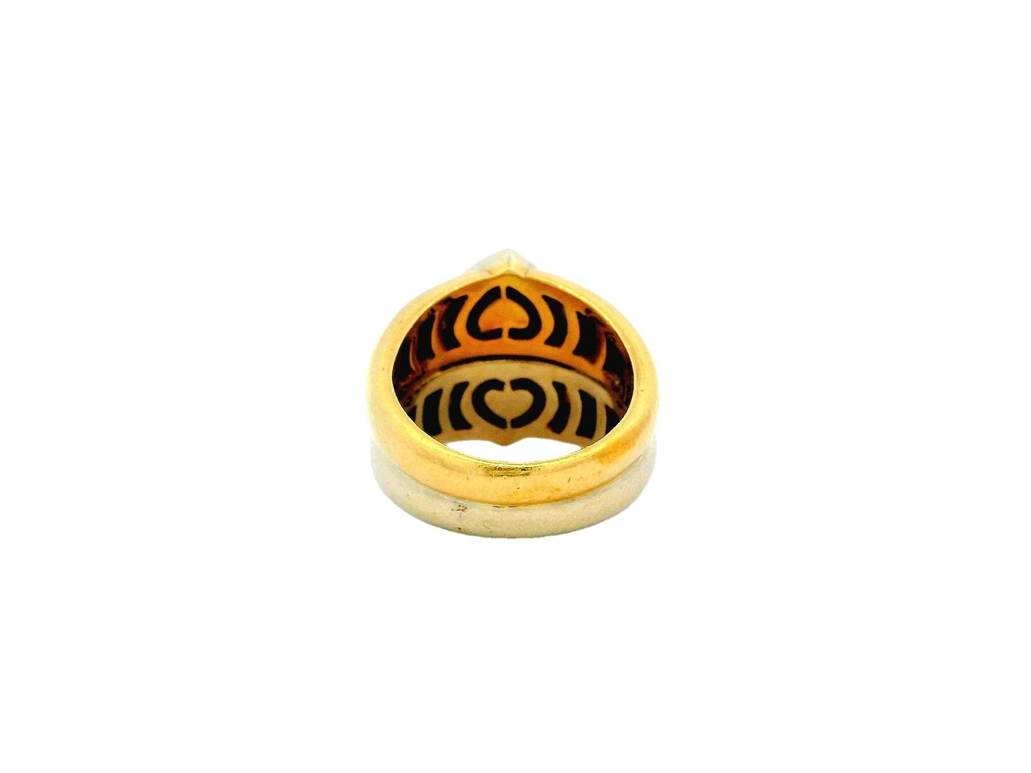 Bvlgari Doppio Cuoro 18K Yellow & White Gold Ring