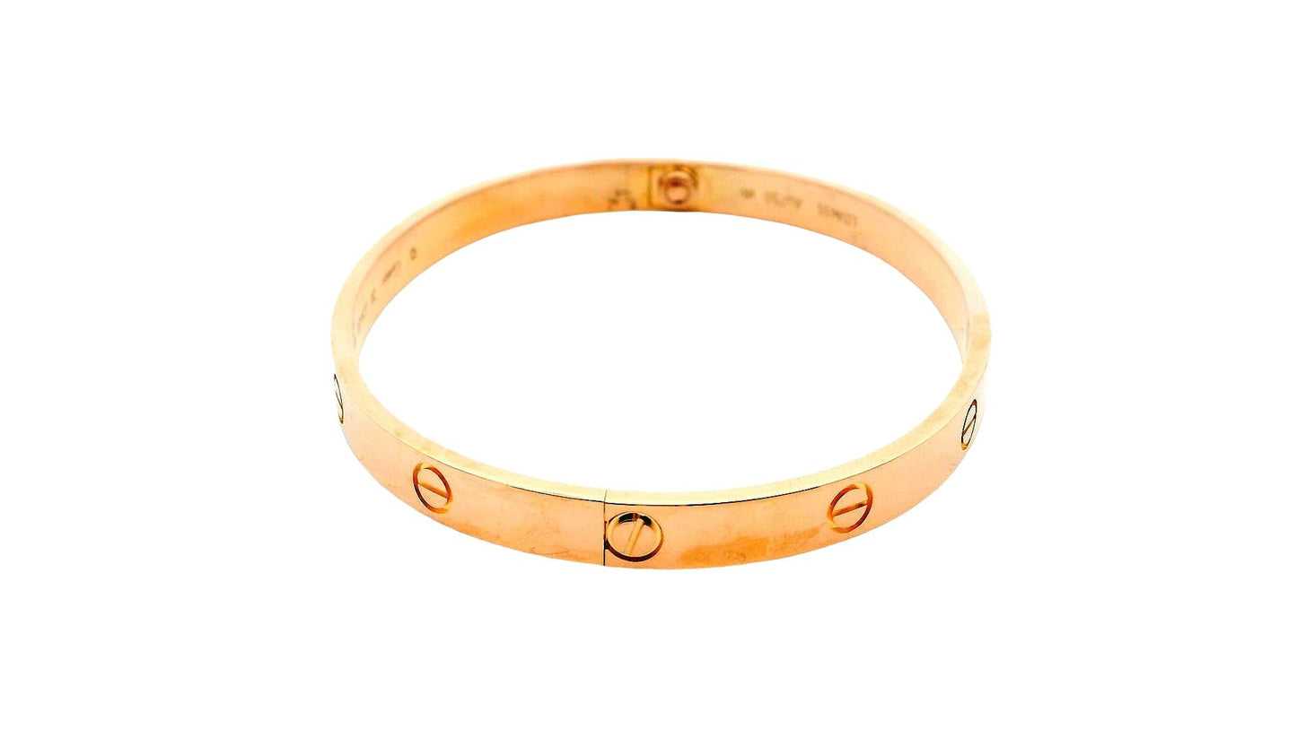 Cartier Love Bracelet with Screwdriver Size '20' 18K Rose Gold & Pouch