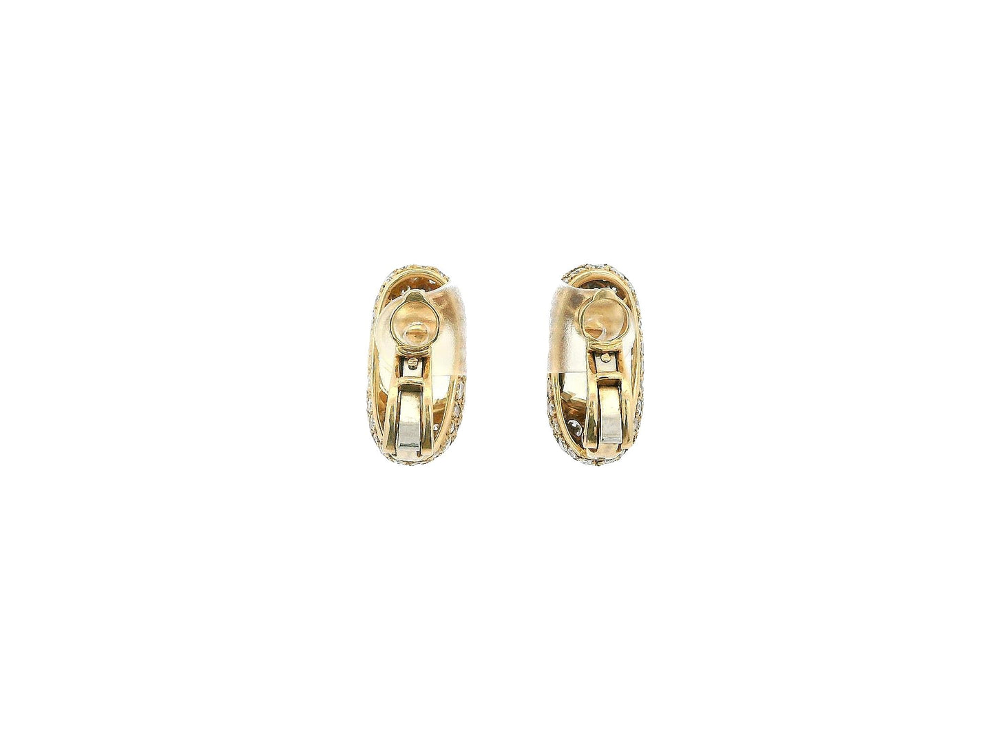 Cartier 18K Yellow Gold Pave with Yellow Sapphire Center