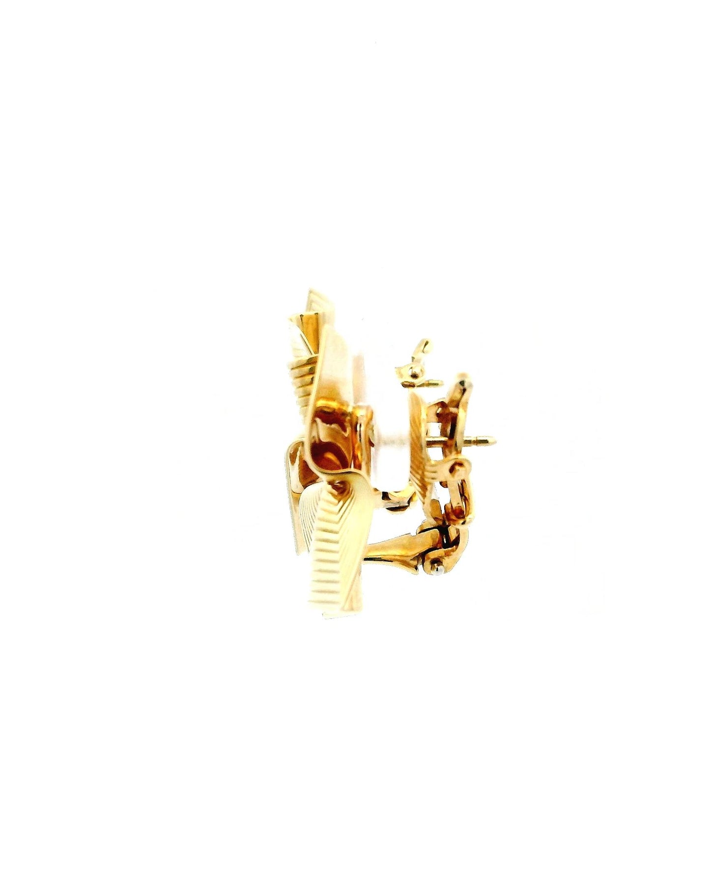 Tiffany & Co 1960 Retro Swirl Squared Clips Earrings In 18Kt Yellow Gold