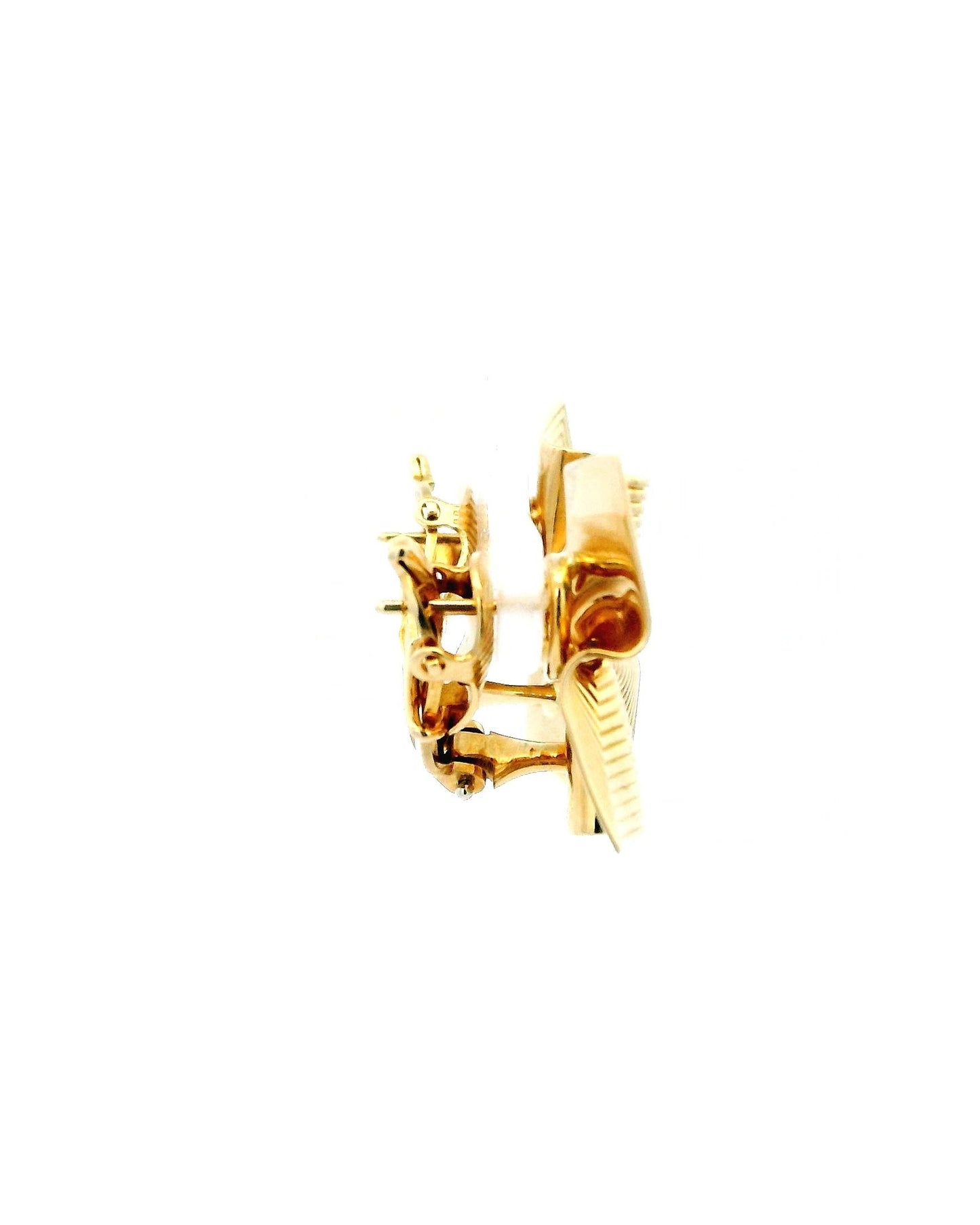 Tiffany & Co 1960 Retro Swirl Squared Clips Earrings In 18Kt Yellow Gold