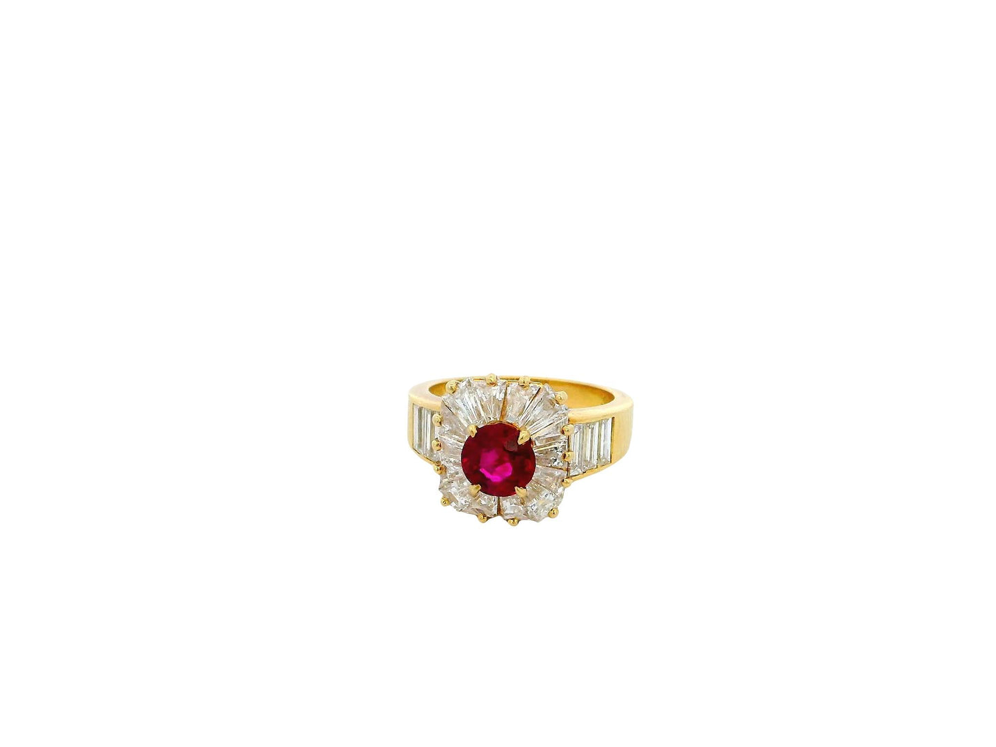 Van Cleef & Arpels 1Ct Burma Ruby on 18K Gold & Diamonds Ring