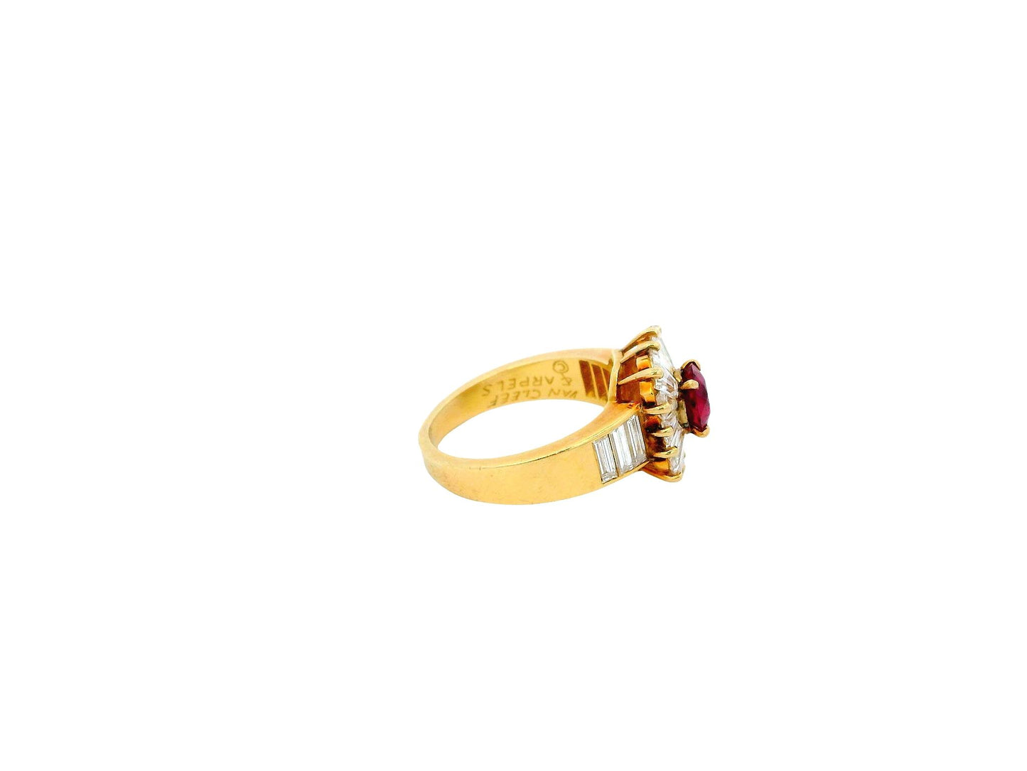 Van Cleef & Arpels 1Ct Burma Ruby on 18K Gold & Diamonds Ring