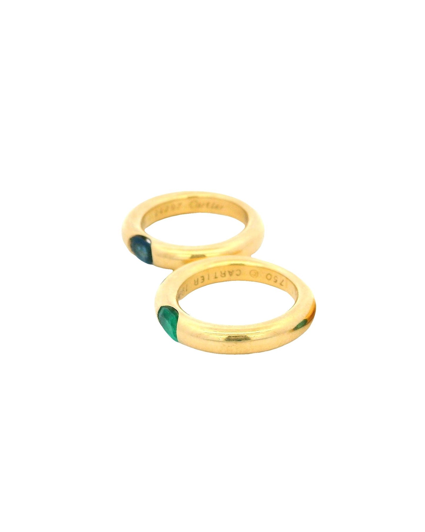 Cartier stacking rings Oval Emerald & Oval Sapphire