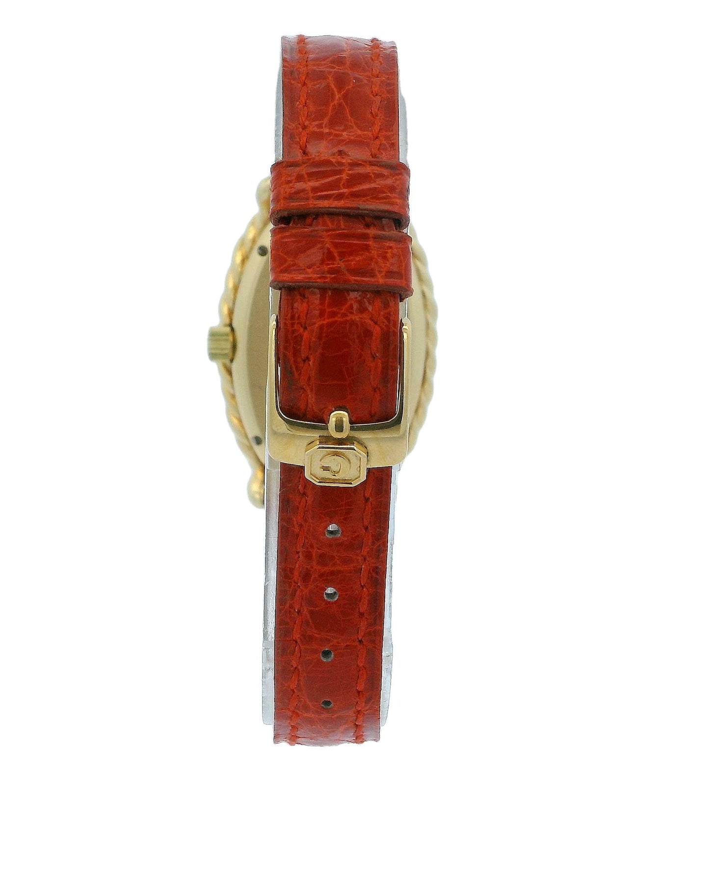 Chopard Oval Fluted Case Orange Dial & Customized Strap