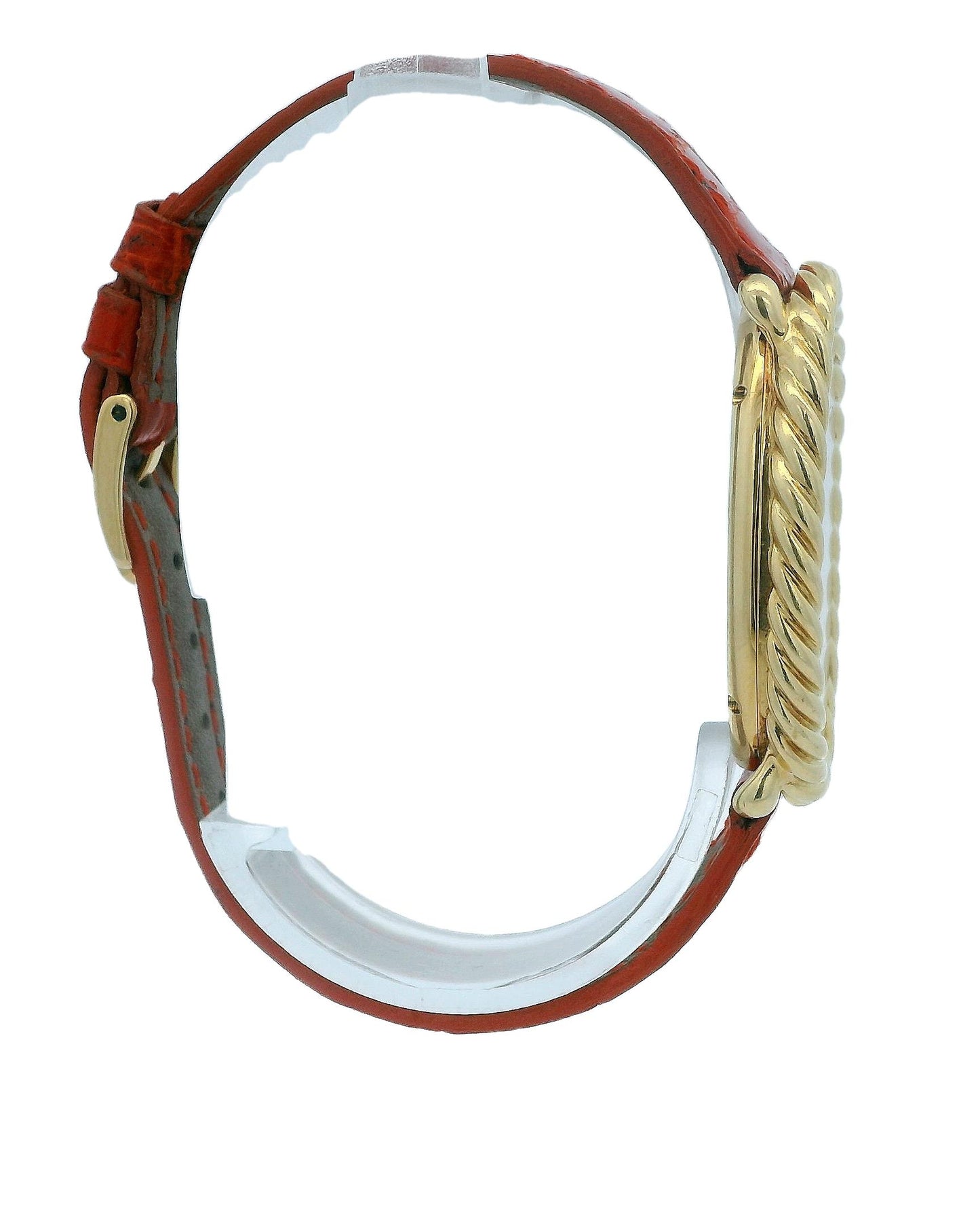 Chopard Oval Fluted Case Orange Dial & Customized Strap