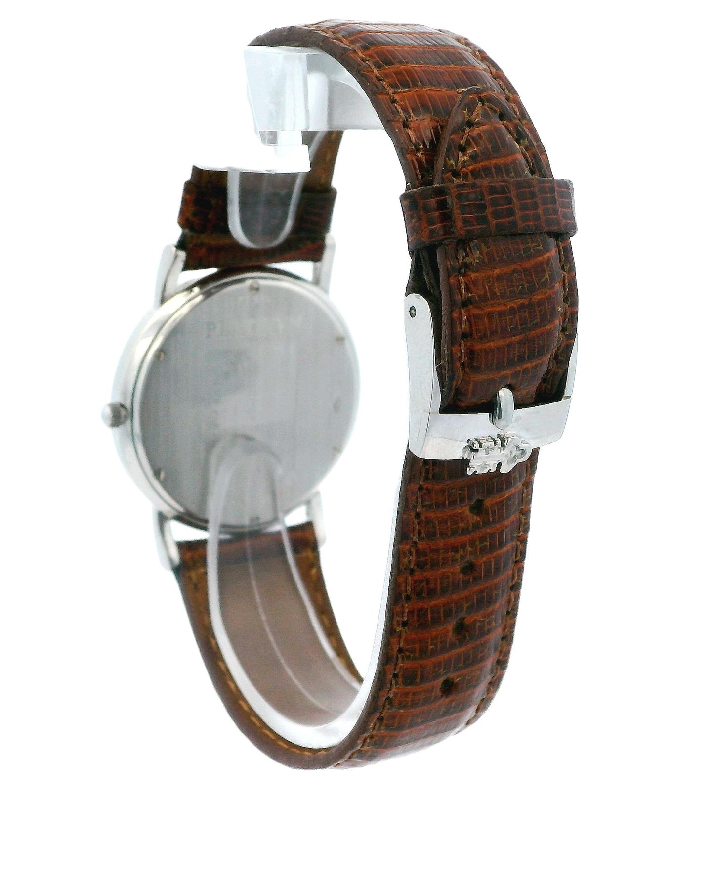 Corum Wood Roman Diamond Bezel Pave Dial Platinum Watch