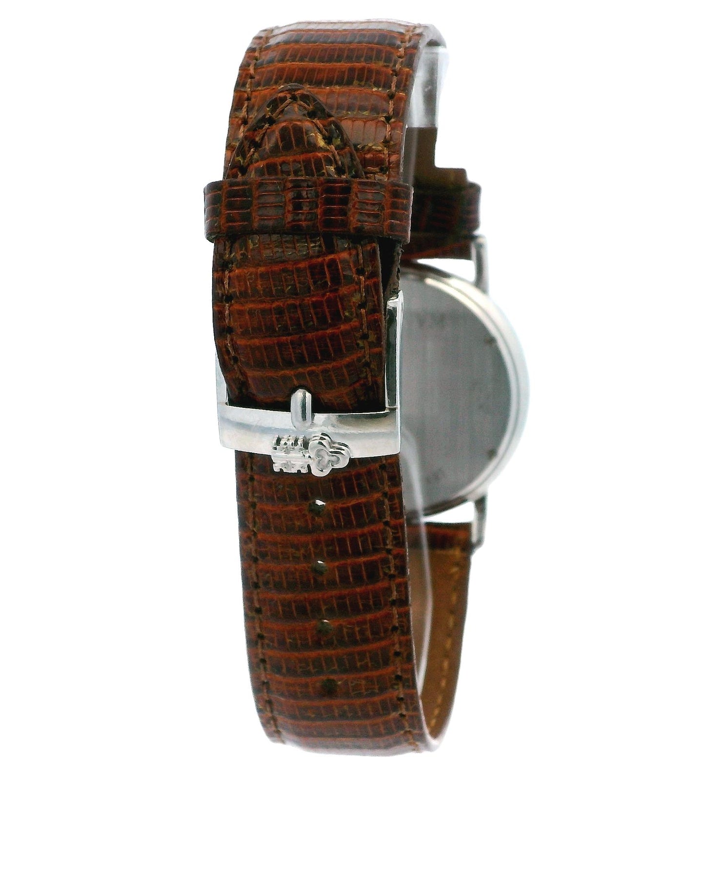Corum Wood Roman Diamond Bezel Pave Dial Platinum Watch