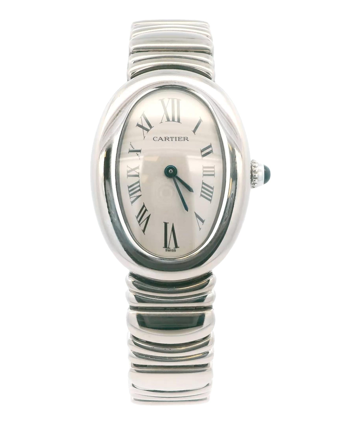 Cartier Baignoire W15133L2 18K White Gold Ladies Watch