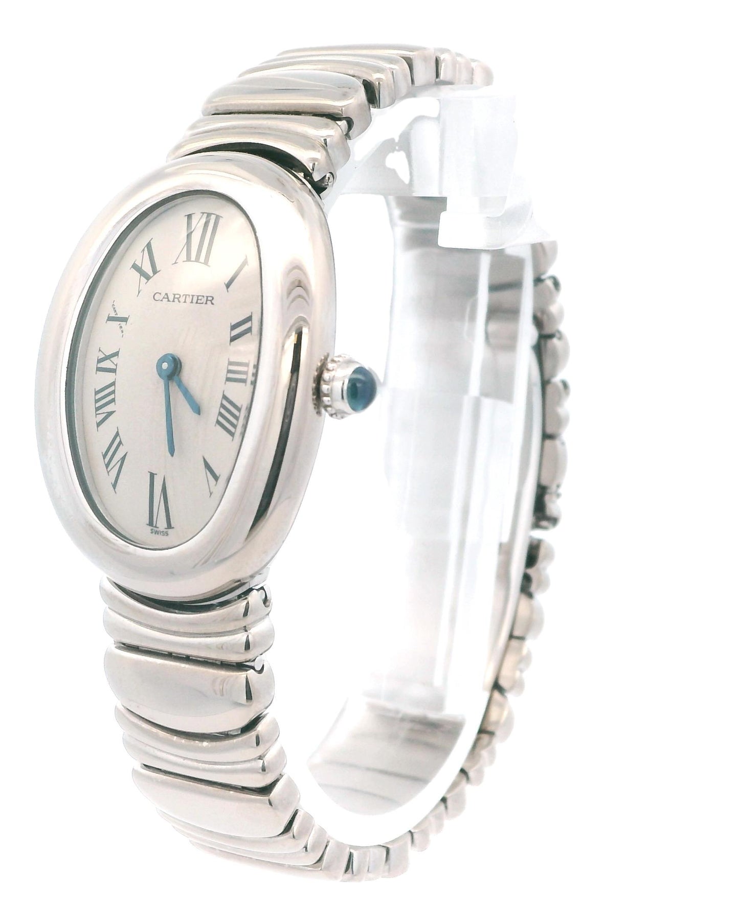 Cartier Baignoire W15133L2 18K White Gold Ladies Watch