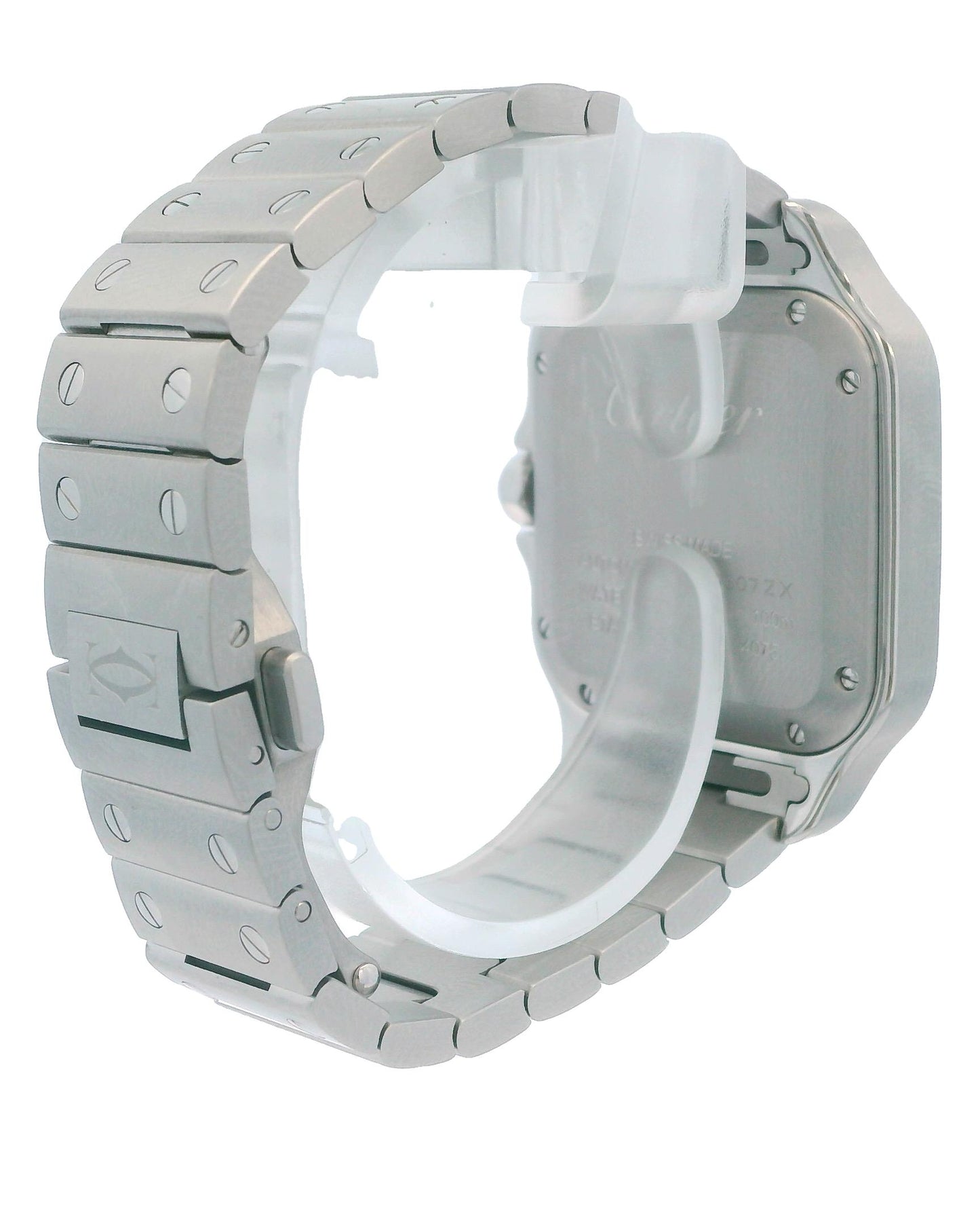 Cartier Santos WSSA0029 MidSize Stainless Steel Watch & Box