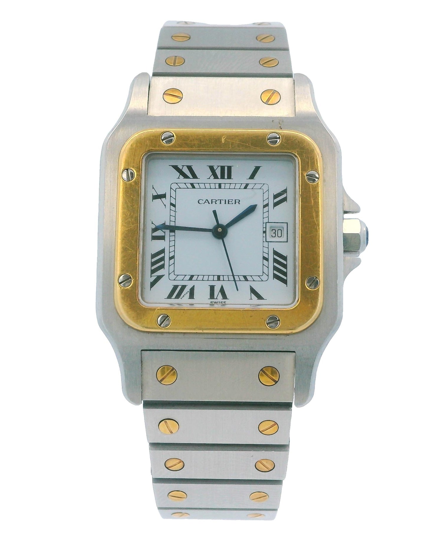 Cartier Santos Carrée Two-Tone Watch Box & Papers