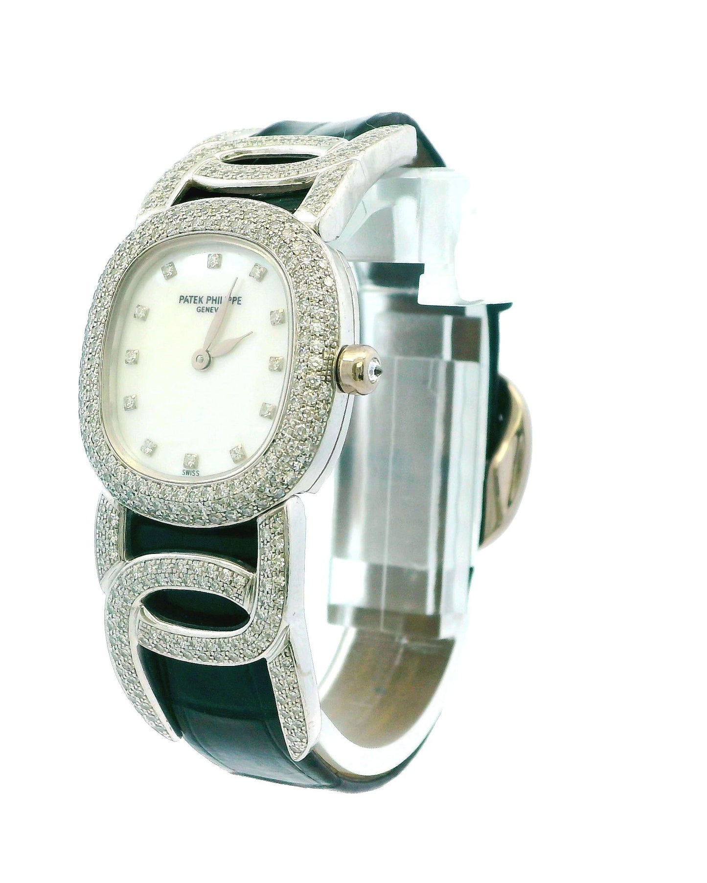 Patek Philippe Ellipse 4832 18K White Gold Pave MOP Dial Box & Papers