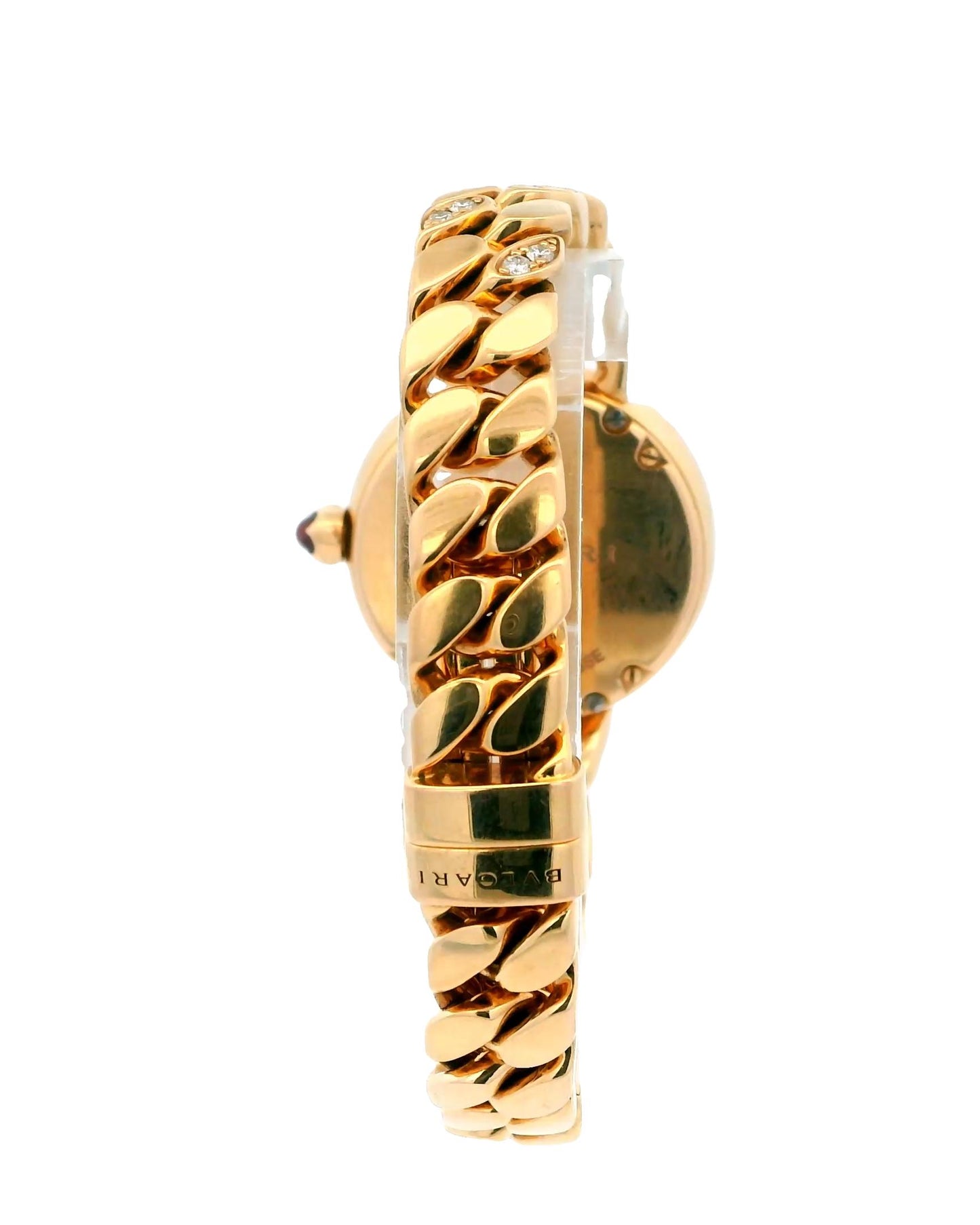 Bvlgari Catene MOP Diamond Dial & Partial Diamond Bracelet W/Papers