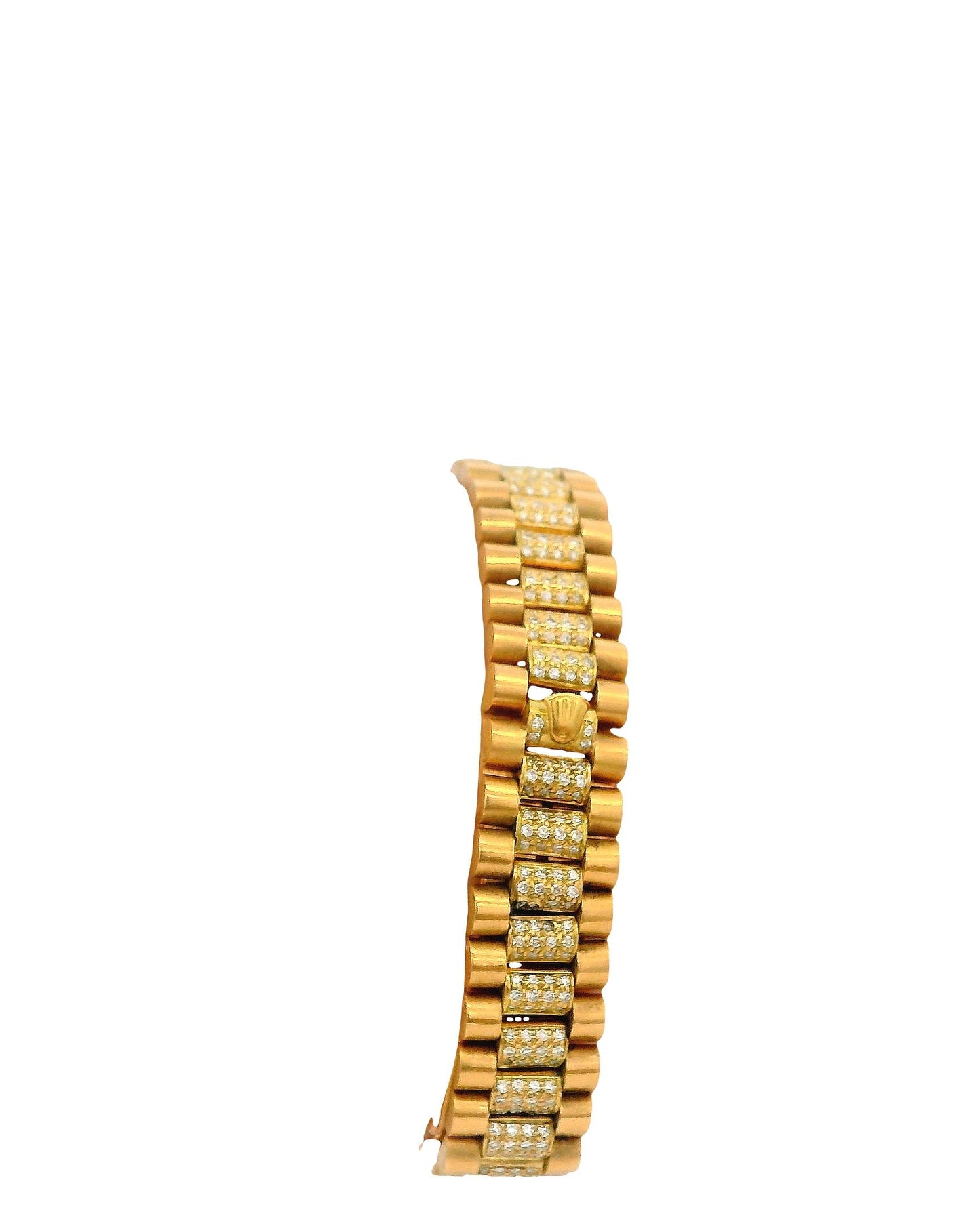 Rolex 69108 18K Yellow Gold Emerald Bezel Pave Dial & Emerald Markers Pave Links