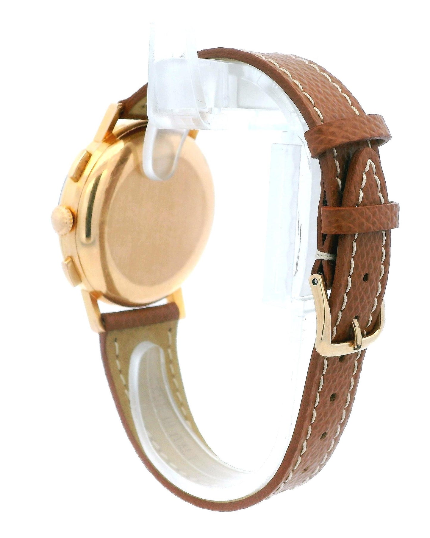 Longines 18K Rose Gold Manual Wind Chronograph Vintage Watch