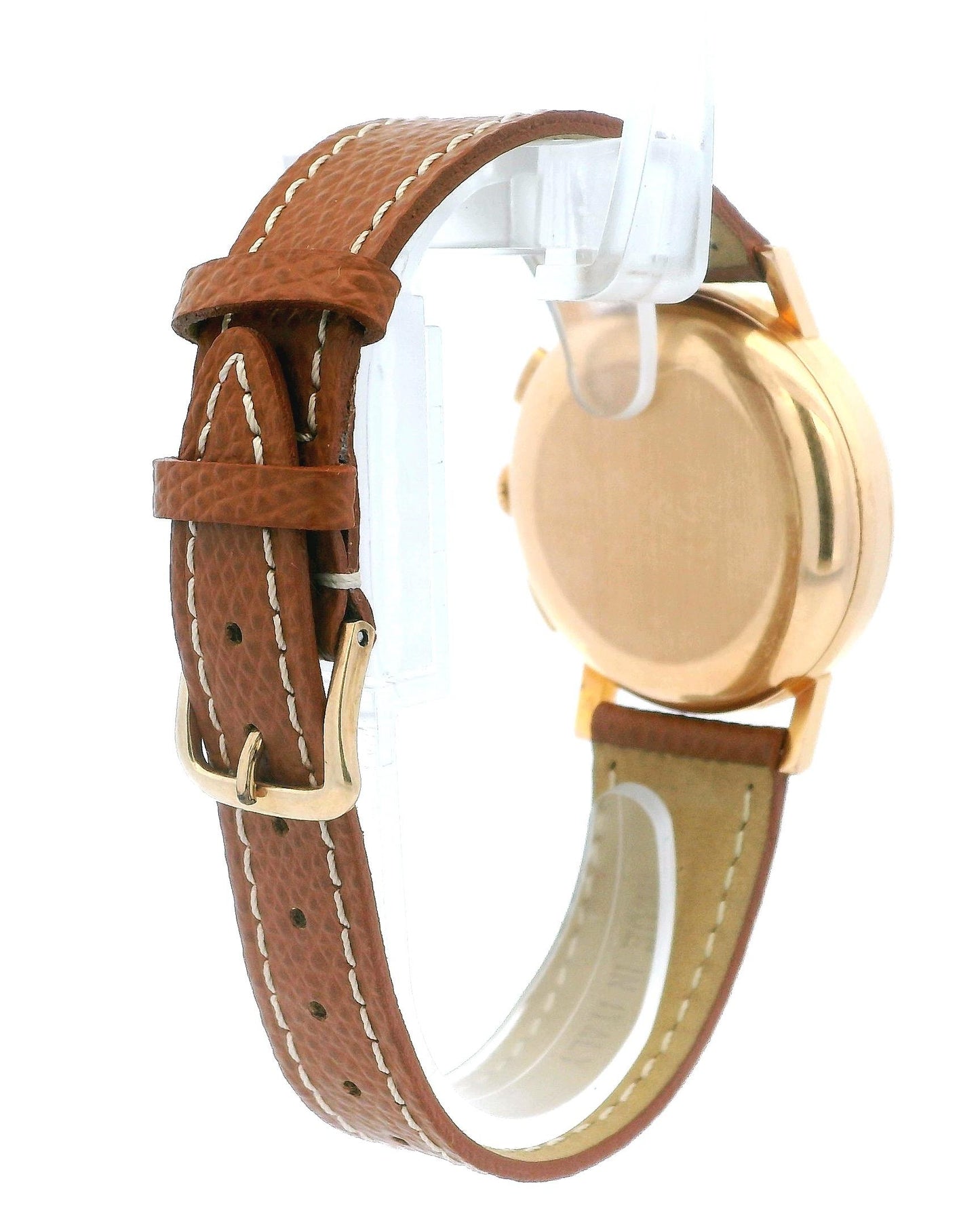 Longines 18K Rose Gold Manual Wind Chronograph Vintage Watch