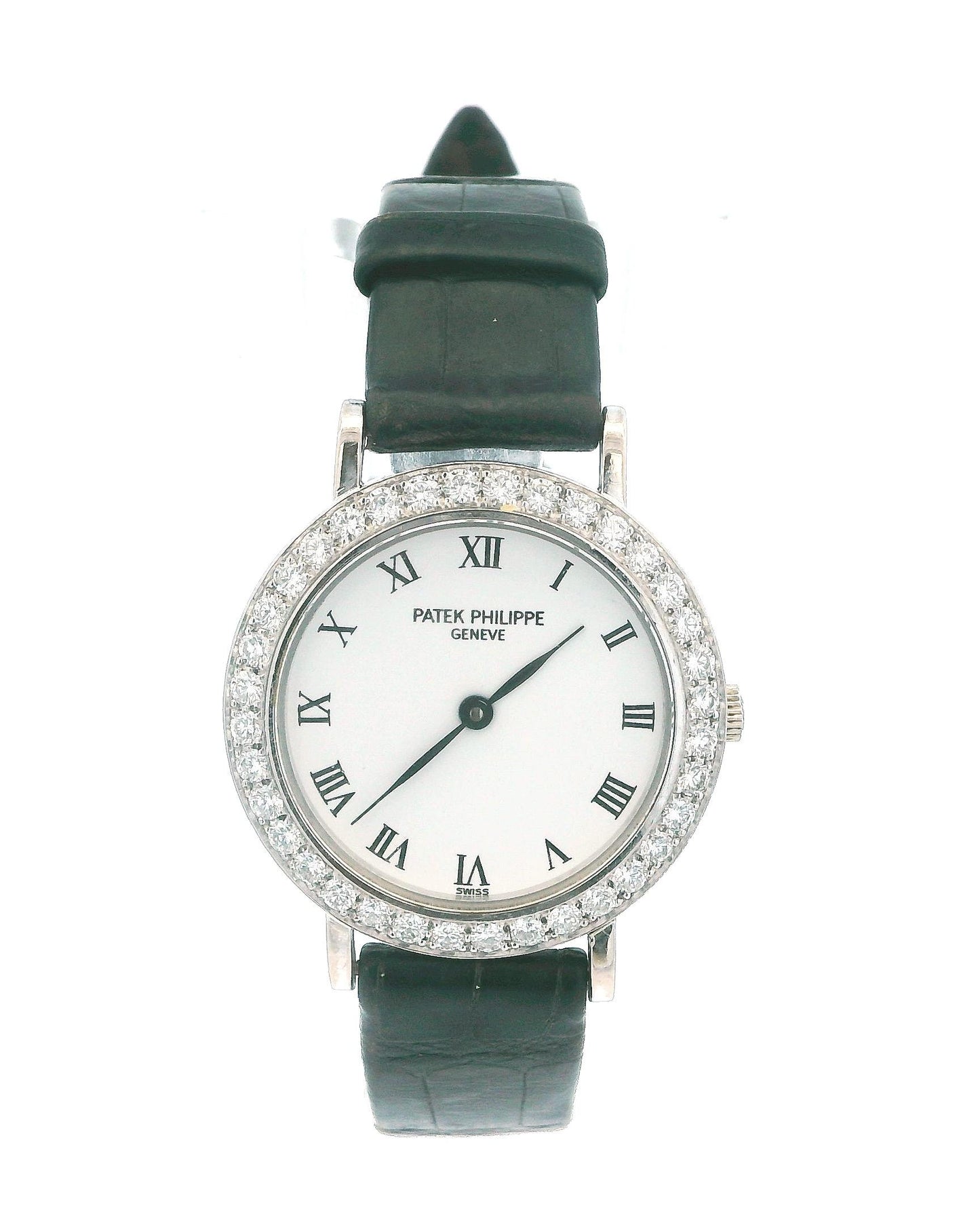 Patek Philippe Calatrave 4820 18K White Gold Diamond Bezel Ladies Watch