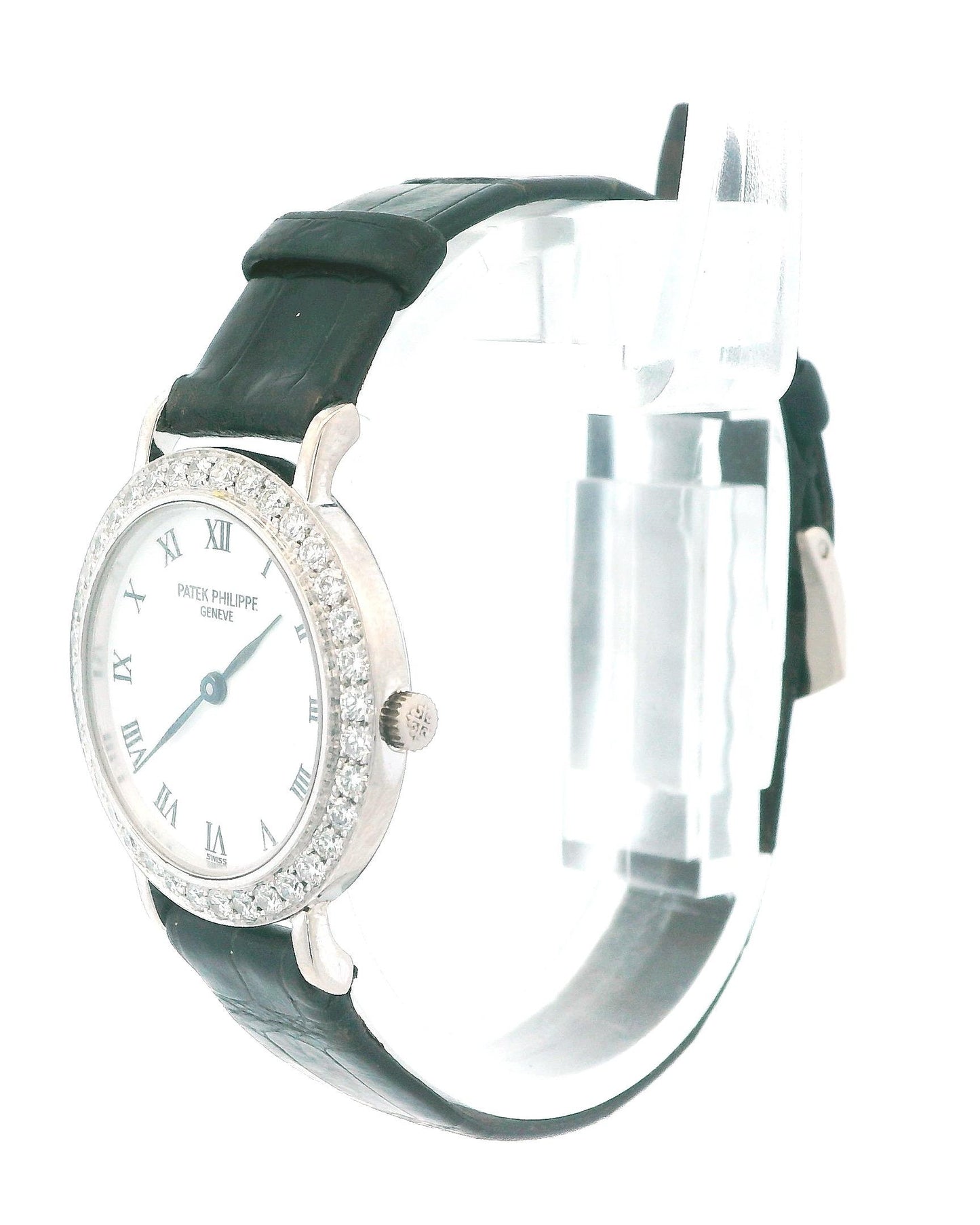 Patek Philippe Calatrave 4820 18K White Gold Diamond Bezel Ladies Watch