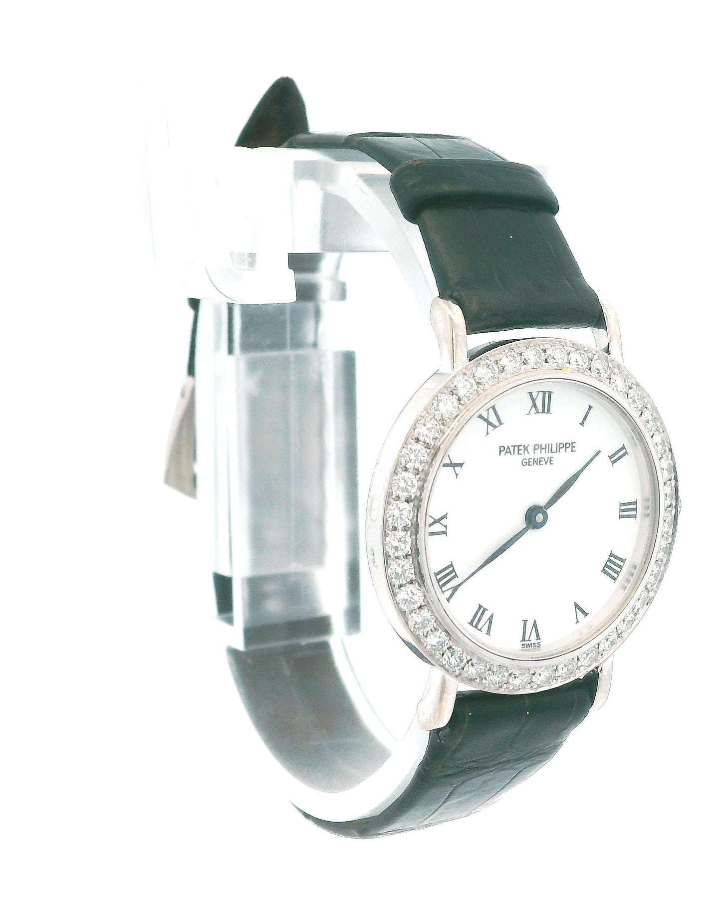 Patek Philippe Calatrave 4820 18K White Gold Diamond Bezel Ladies Watch